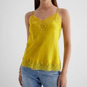 V neck Lace Trim Cami Top